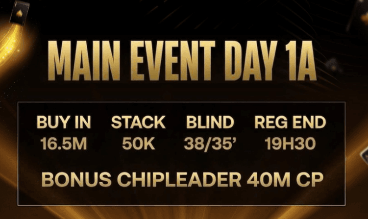 MAIN EVENT CENTER POINT POKER MASTER S2 ĐÃ ĐIỂM !!!